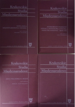 Krakowskie Studia Międzynarodowe, zestaw 4 książek