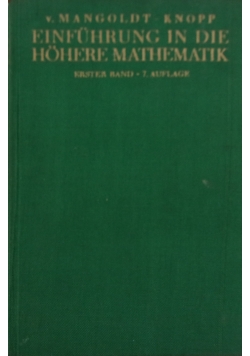 Einfuhrung in die Hohere Mathermatik, 1942 r.