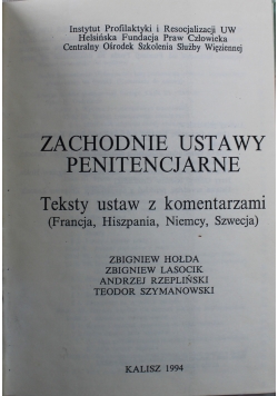 Zachodnie ustawy penitencjarne