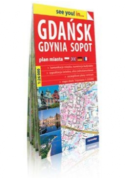Euromapa Gdańsk,Gdynia,Sopot 1:26 000 plan miasta