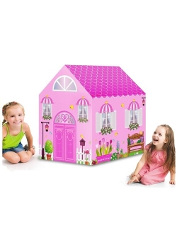 Namiot ogrodowy różowy domek duży 103 x 93