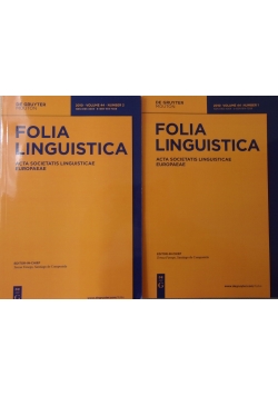 Folia Linguistica 2010 Vol 44, Nr. 1 i 2
