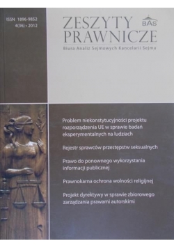 Zeszyty prawnicze. Biura analiz sejmowych kancelarii Sejmu
