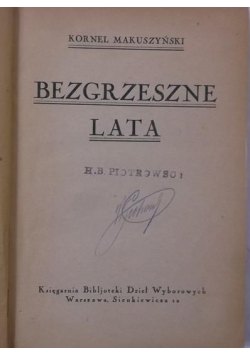 Bezgrzeszne lata, 1925 r.