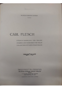 Carl flesch I, nuty, 1921 r.