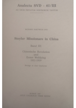 Steyler Missionare in China band IV