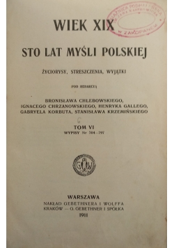 Sto Lat Myśli Polskiej, 1913r.