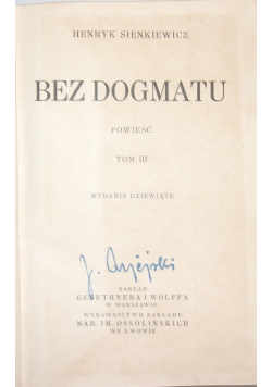 Bez dogmatu. Tom III, 1928 r.