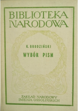 Biblioteka Narodowa  Wybór pism