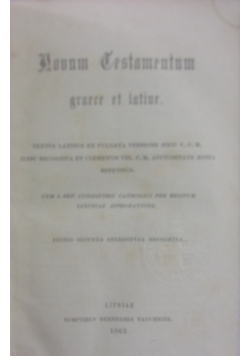 Novum Testamentum , 1862 r.