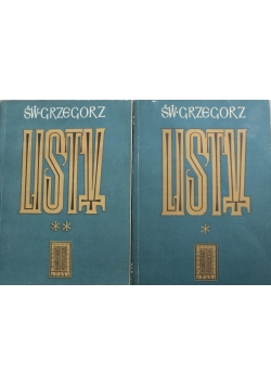 Listy Tom 1 i 2 Święty Grzegorz Wielki