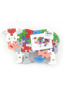 Puzzle drewniane krówka