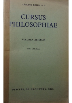 Cursus Philosophiae, 1935r.