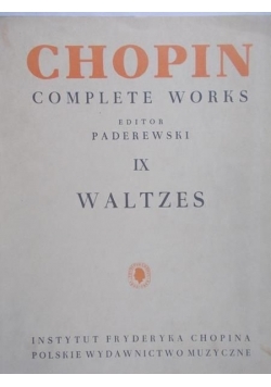 Chopin complete works IX waltzes