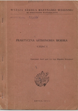 Praktyczna Astronomia Morska część I