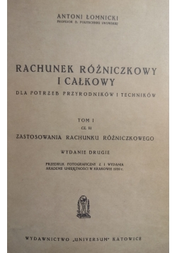 Rachunek różniczkowy i całkowy tom I, cz. 2 1949 r.