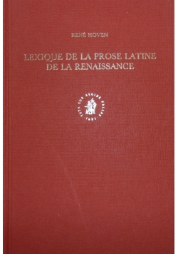 Lexique de la Prose Latine de la Renaissance