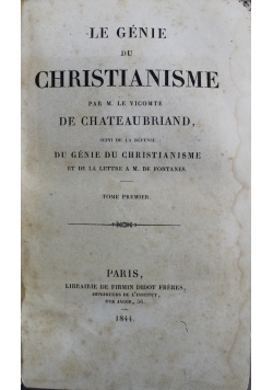 Le Genie du Christianisme 1844 r.