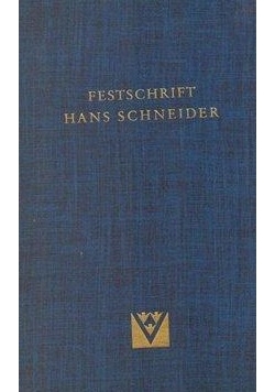 Festschrift Hans Schneider