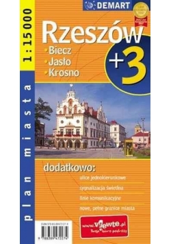 Plan Miasta Rzeszów plus 3  DEMART w.2016