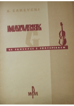 Mazurek G dur na skrzypce z fortepianem