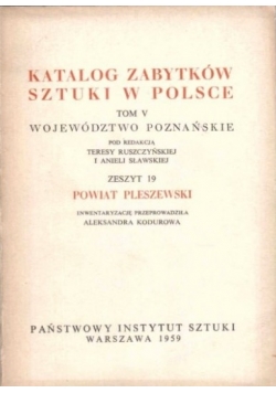 Katalog zabytków sztuki w Polsce, tom V, zeszyt 19