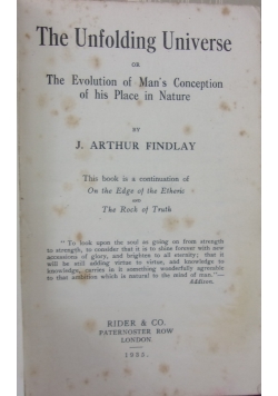 The Unfolding Universe,1935 r.
