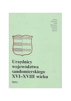 Urzędnicy województwa sandomierskiego  XVI-XVIII wieku