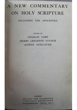A new commentary on holy scripture 1928 r