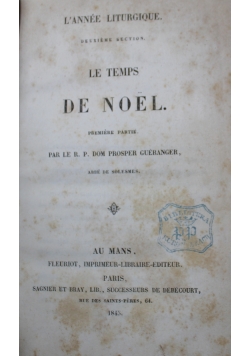 Le Temps de Noel Tom I 1845 r.