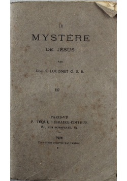 Le Mystere de Jesus 1924 rok