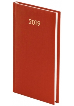 Kalendarz 2019 A6 tygodniowy Albit czerwony
