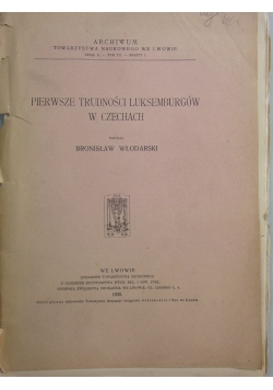 Pierwsze trudności Luksemburgów w Czechach, 1935r.