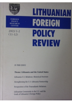 Lithuanian Foreign Policy Review 2003/1-2 (11-12)