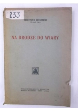 Na drodze do wiary, 1923 r