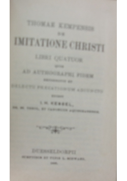 Imitatione Christi, 1889 r.