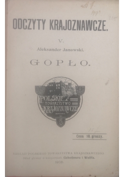 Odczyty krajoznawcze V, 1908 r.