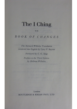 The I Ching or book of changes