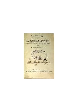 Nowenna do Świętego Józefa, 1927 r.
