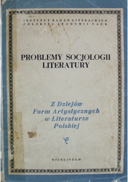 Problemy Socjologii Literatury