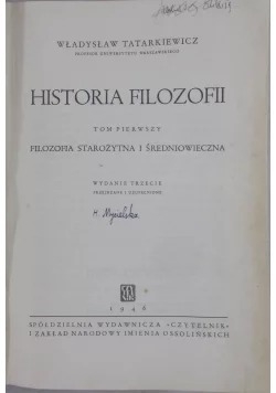 Historia Filozofii tom I 1946 r