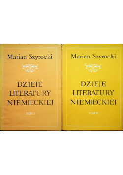 Dzieje literatury niemieckiej 2 Tomy