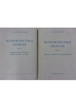 Budownictwo ogólne,zestaw dwóch książek ,tom III-IV