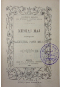 Miesiąc maj, 1889r.