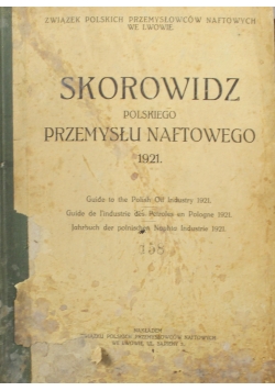 Skorowidz polskiego przemysłu naftowego 1921 r.