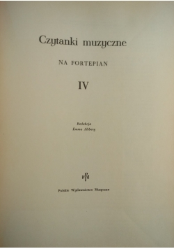 Czytanki muzyczne na fortepian IV