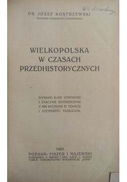 Wielkopolska w czasach przedhistorycznych 1923 r.