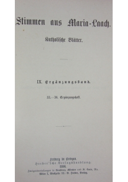 Stimmen aus Maria-Laach, 1886r.