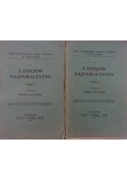 Z dziejów Hajdamaczyzny, część 1 i 2, 1905 r.