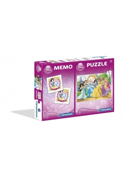 Puzzle 60+Memo Księżniczki